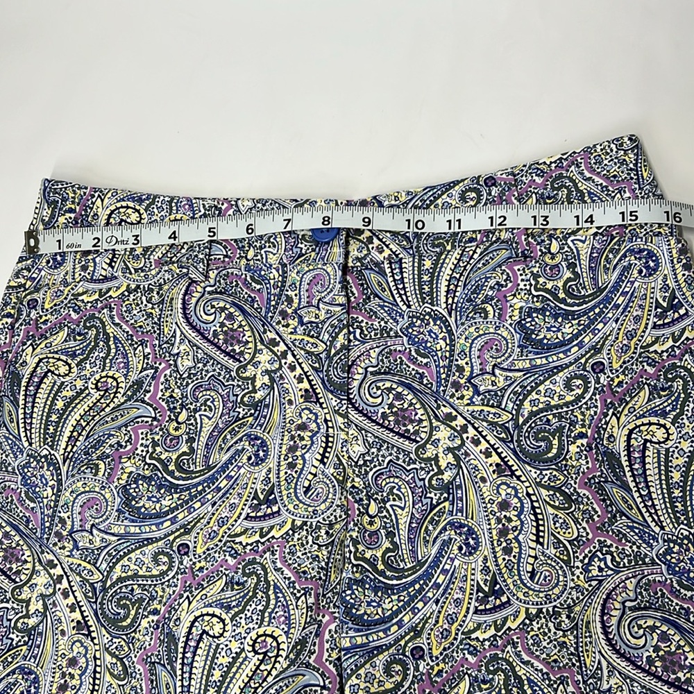 TALBOTS Women’s size 4 Blue Purple Paisley Print Shorts. - Picture 5 of 9